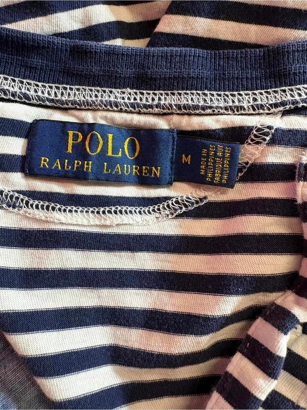Polo by Ralph Lauren Navy & White Striped Short-Sleeve Henley